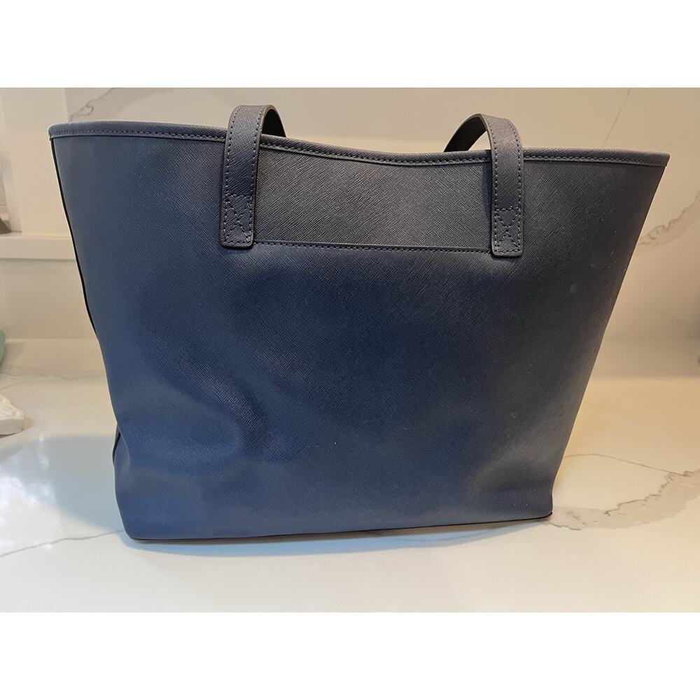 Michael Kors Navy Blue Saffiano Leather Large Jet Set Travel Tote bag - Picture 4 of 15